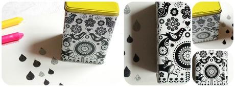 boite Métallique, Floklore, Nina jarema, graphisme, noir et blanc