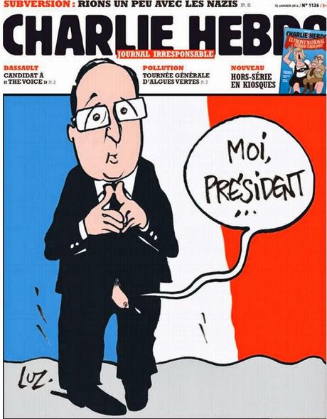 François Hollande puis Valérie Trierweiler en Une de « Charlie Hebdo »