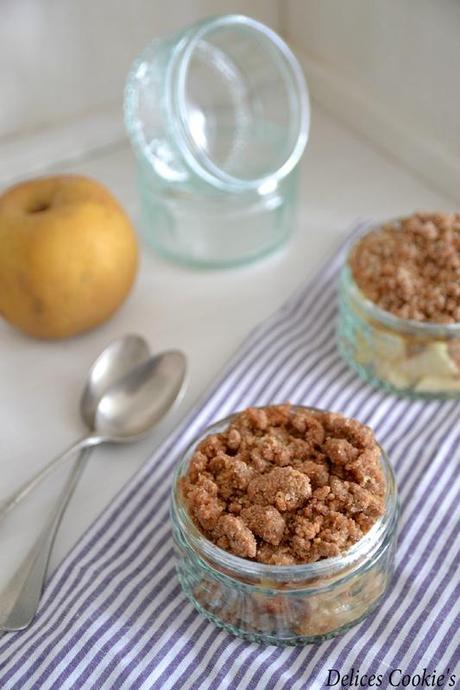 Crumble aux pommes & pain d'épices...IG bas crumble vegan IG bas pommes pain d'épices
