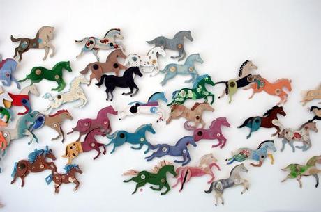 Ann Wood's DIY  cardboard horses