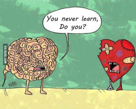 Broken Heart cartoon by Kuro You never learn, do you