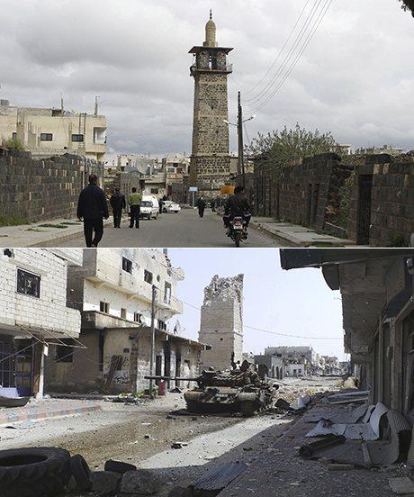 6 photos avant/après de la Syrie