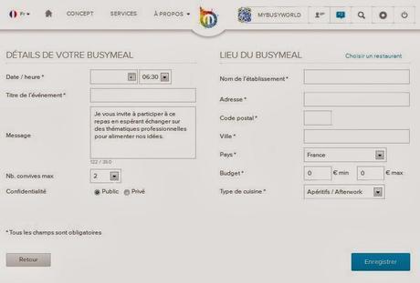 Alsagora à testé Mybusymeal, un nouveau réseau de social dining professionnel qui alimente vos idées !