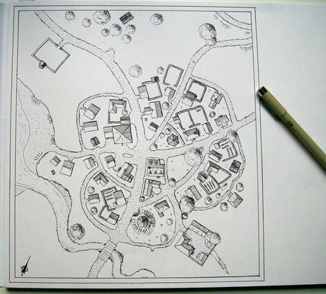 Small village map by Dwylaw [jeu de rôle] on a toujours besoin dune carte de village