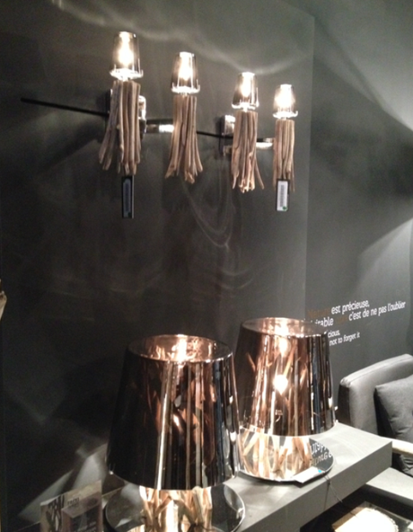 Luminaire bois et cuivre Bleu Nature à Maison et objet Nat et nature Maison et objet 2014 - mes coups de coeur - n°2