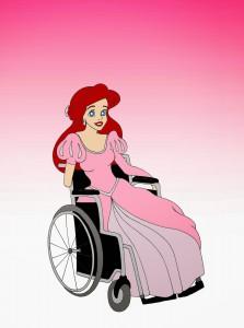La petit sirène en fauteuil roulant