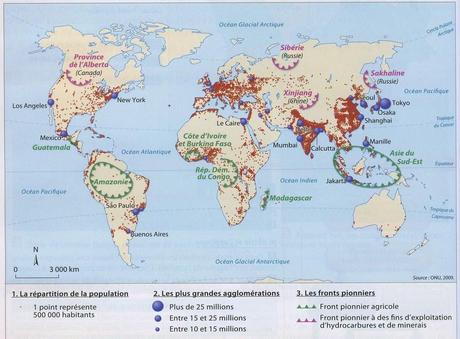 Différences dans la répartition du peuplement: II Les migrations internes