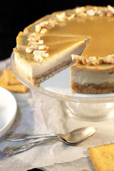 Cheesecake aux petits-beurre & caramel beurre salé