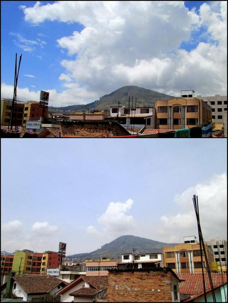 Il y a eu une éruption volcanique entre ces deux photos