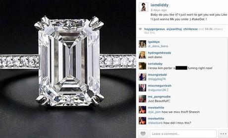 P.Diddy et Cassie: une demande en mariage sur Instagram?