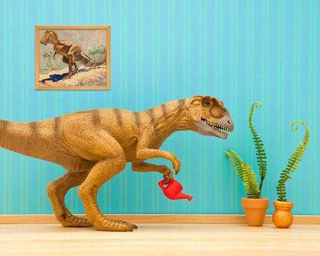 Animal diorama prints dino