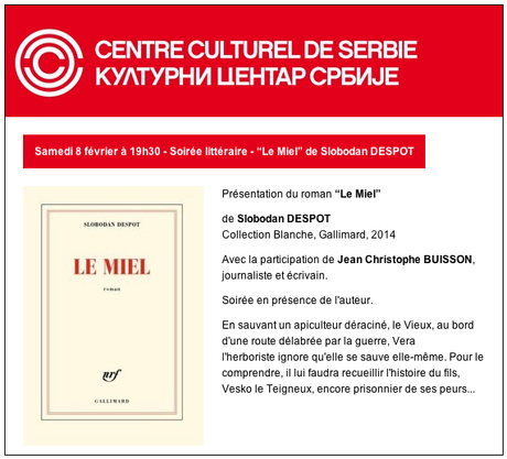 Invitation CCS - Le Miel, 8.2.14