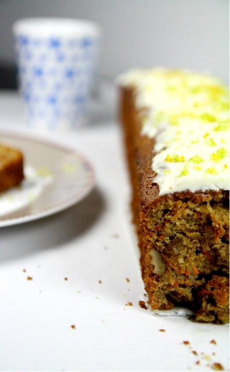 Carrot cake et son glaçage mascarpone citron vert (by Jamie Oliver)