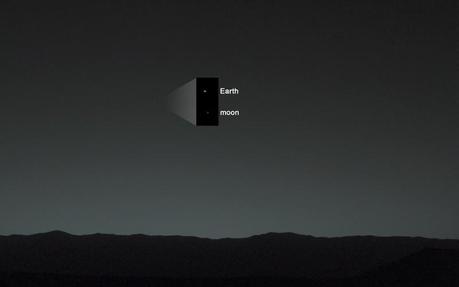 terre et lune photographié par Curiosity