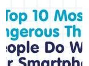 Infographie choses éviter avec smartphone