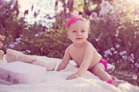 bébé fille bandeau fleurs rose