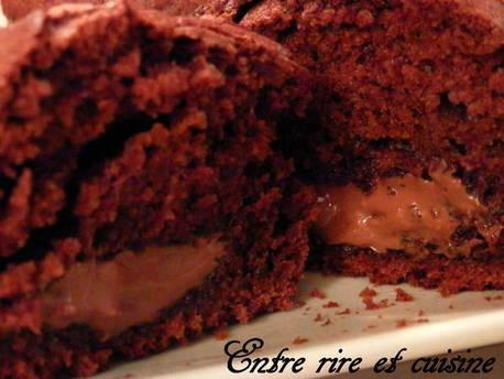 Muffins au chocolat coeur fondant Praliné P1310150 sur Imagesia