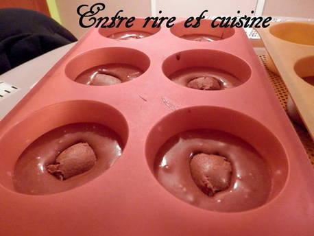 Muffins au chocolat coeur fondant Praliné P1310146 sur Imagesia