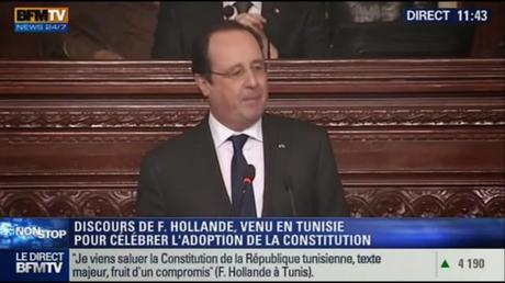 Président Hollande - constitution tunisienne
