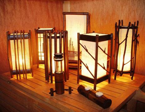 Lampes Bambou artisanales