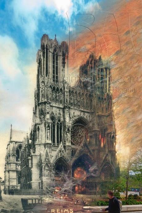 l'incendie de la cathédrale de Reims, le 19 septembre 1914