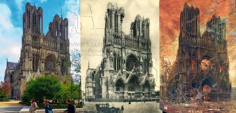 l'incendie de la cathédrale de Reims, le 19 septembre 1914