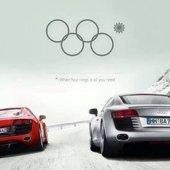 Audi surfe sur les anneaux olympiques #sotchi #jo - Yes I Will