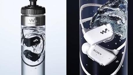 Sony vend son lecteur MP3 étanche dans une bouteille d'eau!