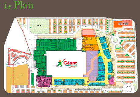 Plan du nouveau centre commercial 