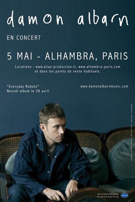 Damon Albarn à l'Alhambra (Paris) le 5 mai 2014