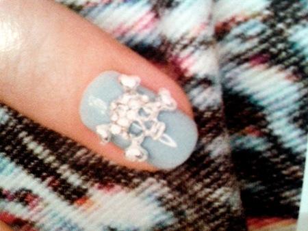 nails art tete de mort