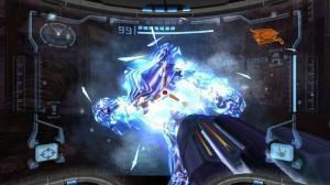 Metroïd Prime : Le rayon de glace est particulièrement efficace pour stopper les ennemis.