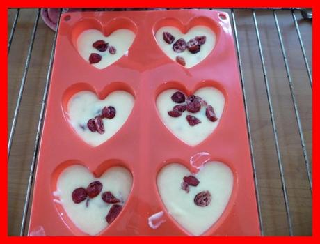 Petits coeurs aux cranberries