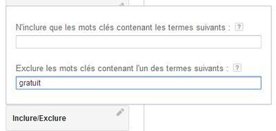 exclusion mot cles
