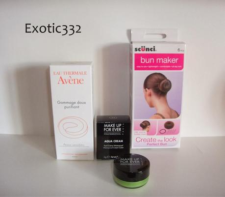 Achats : Make Up For Ever / Avène / Claire's