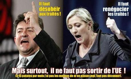 Le Pen et Mélenchon sur les traités européens