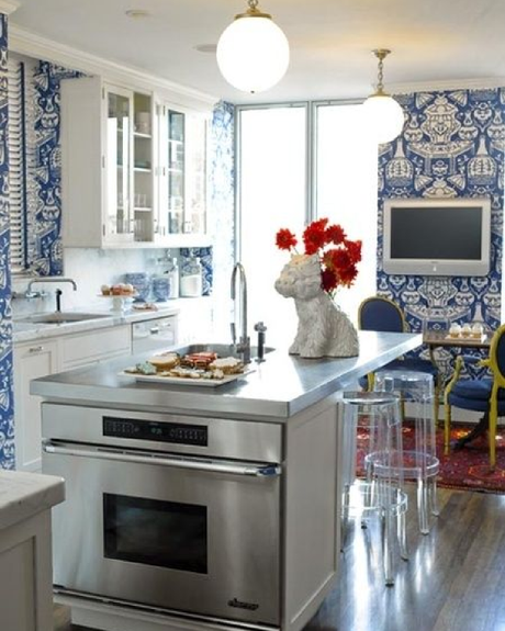 { Pour ou contre } Le papier peint dans la cuisine…?