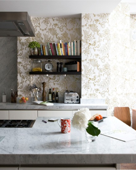 { Pour ou contre } Le papier peint dans la cuisine…?