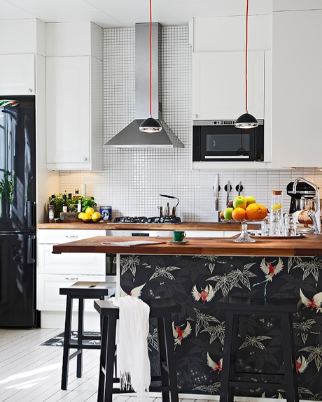 { Pour ou contre } Le papier peint dans la cuisine…?