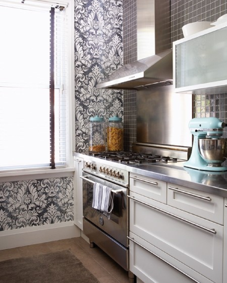 { Pour ou contre } Le papier peint dans la cuisine…?