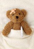 Teddy bear ill Royalty Free Stock Photo