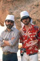 George Lucas et Steven Spielberg durant le tournage.