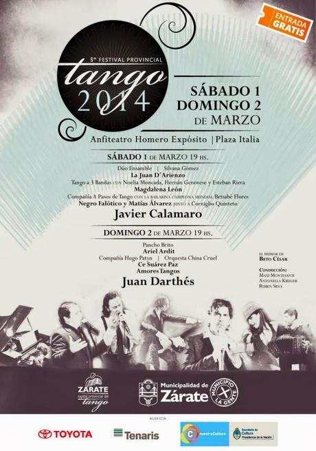 Festival de Tango de Zárate les 1er et 2 mars prochain [à l'affiche]