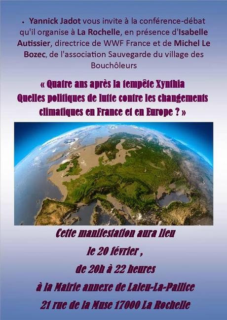 20 février 2014 Xynthia : Conférence/débat avec Yannick Jadot | EELV La Rochelle Ré AunisEELV La Rochelle Ré Aunis