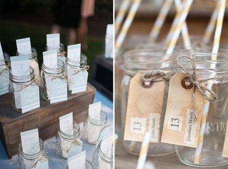 Mason Jar & Escort Cards Mason Jar : L’accessoire incontournable de votre fête