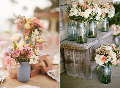 Mason jar & Centre de table Mason Jar : L’accessoire incontournable de votre fête