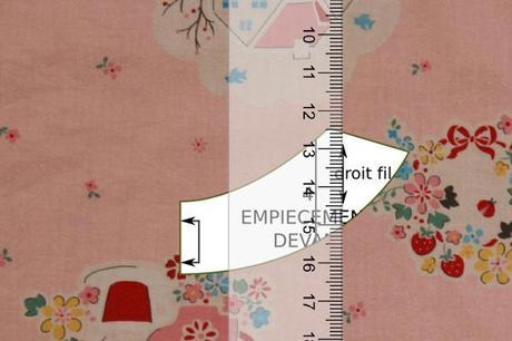 astuce aligner droit fil Astuce : aligner le patron sur le droit fil 