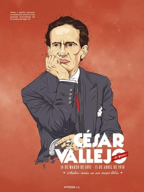 Illustration, Caricature Cesar Vallejo