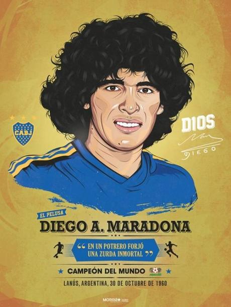 Illustration, Caricature Diego Maradona