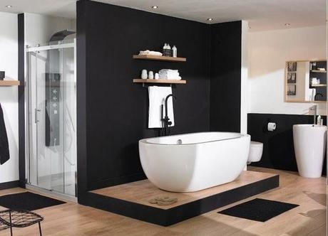 Déco black & white n°2 : la salle de bains